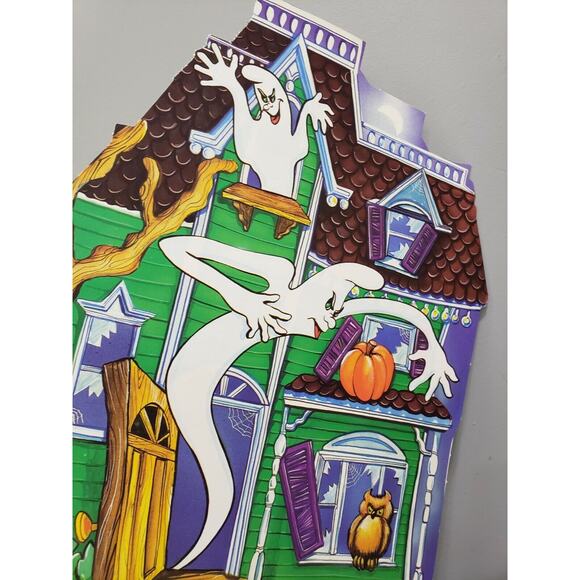 Vintage Hanging GHOST Halloween Decoration Cut HAUNTED HOUSE - Picture 4 of 6